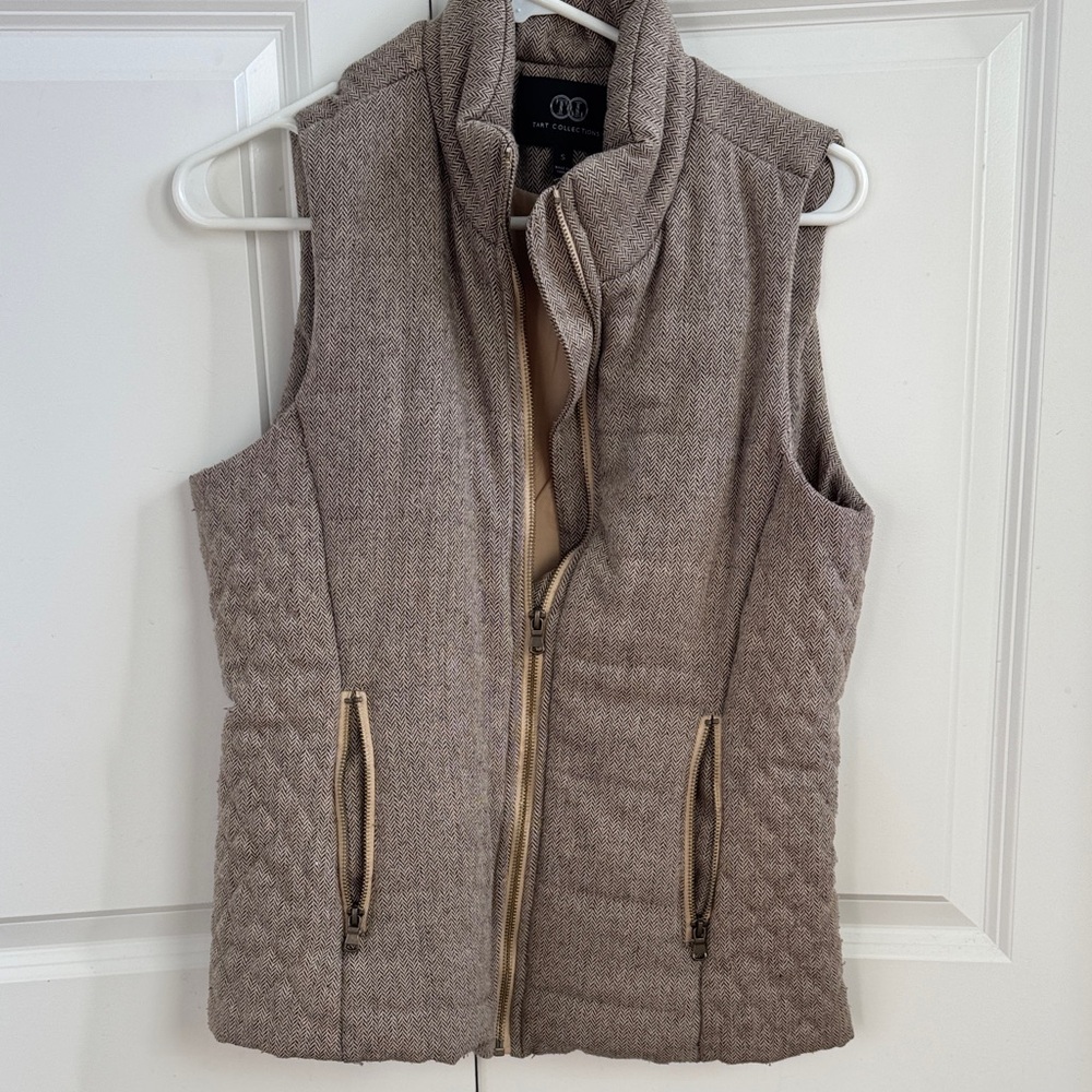 Quilted Herringbone Tan Vest by Tart